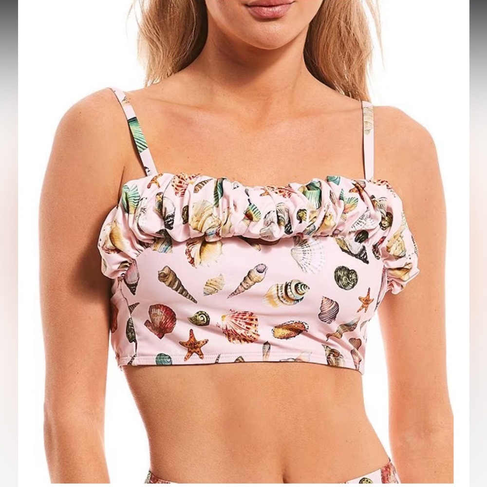 ANTONIO MELANI Lilac Shell-Print High-Waist Bikini - Picture 4 of 14